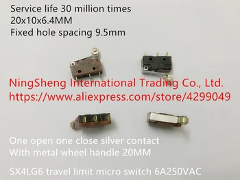 Оригинальный новый 100% серебристый ограничитель хода контакта SX4LG6 с роликовой ручкой, микропереключатель 3pin 6A250VAC