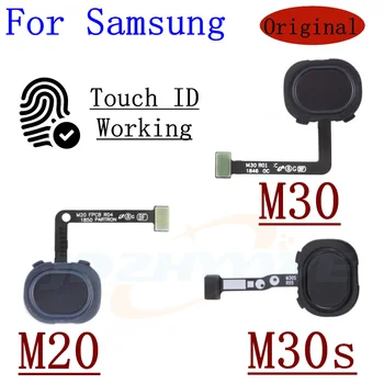 Оригинальный сканер отпечатков пальцев для Samsung Galaxy M20 M30 M30S Touch ID Connect Кнопка Home Гибкий кабель Запасная часть