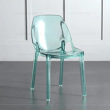 Официальный Новый прозрачный стул HOOKI Nordic Light класса Люкс для интернет-знаменитостей, табурет для макияжа, табурет для чая с молоком, Табурет для магазина чая с молоком