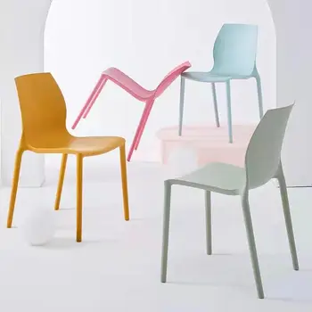 Пластиковый Обеденный стул Comfort Эргономичная гостиная Итальянский Удобный Обеденный стул Минималистичная мебель для помещений Silla Comedor