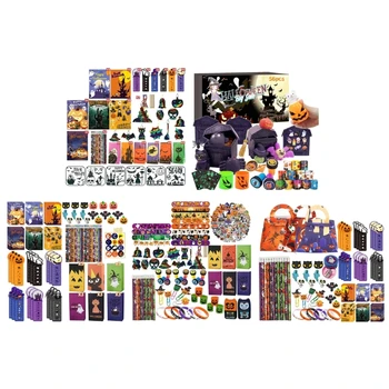 Подарочный набор на Хэллоуин, набор канцелярских принадлежностей для Хэллоуина с пакетами для угощений, игрушка для Хэллоуина D5QC