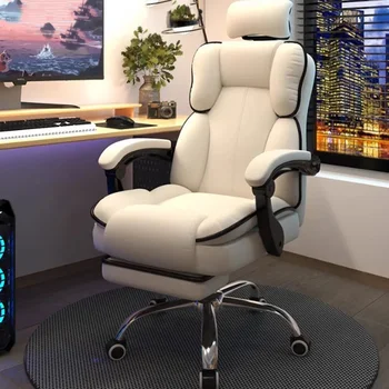 Подлокотник Игрового офисного кресла Эргономичная Подставка для ног Дизайнерское Салонное кресло Белые Скандинавские Симпатичные Шезлонги Офисная мебель