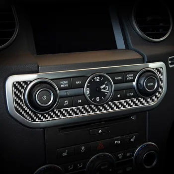 Подходит Для Land Rover Discovery 4 2010-2016 Внутренние Часы Из Углеродного Волокна, Музыкальная Панель Управления, Модифицированная Наклейка, Автомобильные Аксессуары