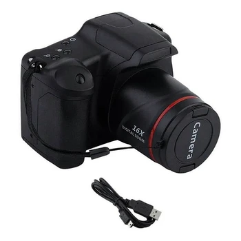 Портативная камера для видеоблогинга в путешествиях, 16-кратный цифровой зум, зеркальная камера 1080P HD с защитой от дрожания, фотокамеры для прямой трансляции
