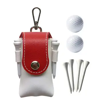 Портативная сумка для хранения мячей для гольфа, поясной держатель для мячей для гольфа, мини-карманный контейнер с металлической пряжкой, Поясная сумка для гольфа с 2 мячами