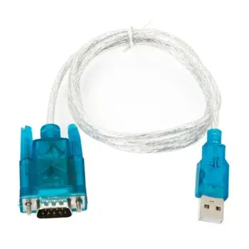 Последовательный порт USB-RS232 9-контактный кабель DB9, адаптер последовательного COM-порта, преобразователь синего цвета