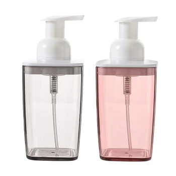 Прозрачные контейнеры для пенящейся жидкости Розового/серого цвета для Шампуня для волос, кондиционера, мыла для рук, стирального порошка, Лосьона для рук