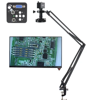 Промышленный видеомикроскоп 13MP 1080P VGA с 130-кратным зумом, объектив C байонетом для получения цифрового изображения, ремонт телефона, пайка