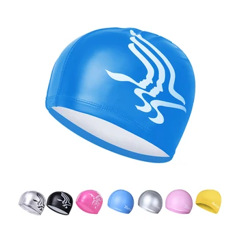Профессиональная шапочка для плавания для взрослых, водонепроницаемая и солнцезащитная, защита ушей, для взрослых, Pu