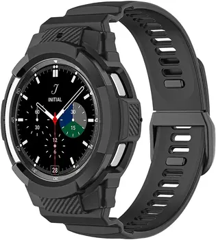Прочный Чехол-Ремешок Для Samsung Galaxy Watch 4 Classic 42мм 46мм Ремешок Galaxy Watch 4 46мм Силиконовый Защитный Чехол С Correa