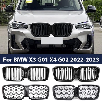 Решетка Переднего Бампера Автомобиля для BMW X3 G01 X4 G02 2022 2023 sDrive20i xDrive20i M40i Спортивная Решетка в Стиле M Для Почек Автоаксессуары