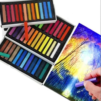 Рисование мелом, ручная роспись 24-цветным мелом, 48-цветной тонер для рисования, начинающие студенты используют 36-цветной мел.
