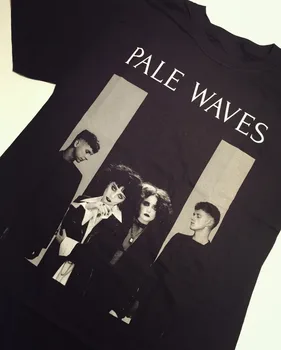 Рок-группа Pale Waves VTG, черная футболка с коротким рукавом, все размеры S-5Xl 1F1522