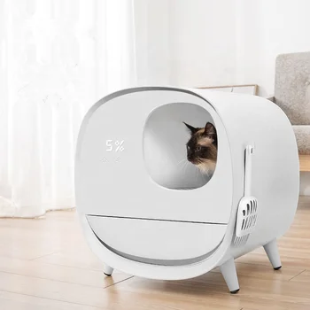 Роскошный Автоматический дезодорант с интеллектуальным закрытым ящиком для кошачьего туалета