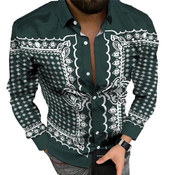 Рубашка в стиле барокко 1 * С воротником-резинкой, летняя зимняя повседневная одежда для вечеринок, полиэстер, весна, удобная мода