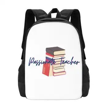 Рюкзак с рисунком страстного учителя, школьные сумки, книга для страстного учителя, учись со страстью