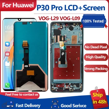 С Отпечатком пальца Оригинальная Замена Экрана Дисплея P30 Pro для Huawei P30 Pro VOG-L29 VOG-L09 ЖК-дисплей С Цифровым Сенсорным Экраном