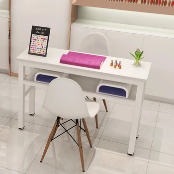 Салон красоты Изысканный стол Nailtech, белый Современный стол для маникюра, туалетный столик администратора, Стол для маникюра, мебель для маникюрного бара CY50NT