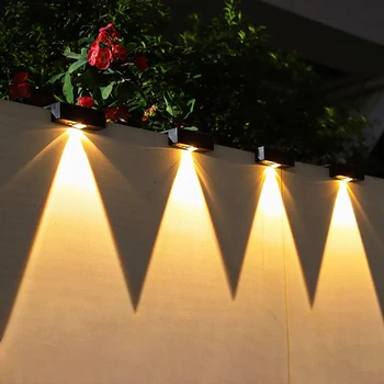 Светодиодные Солнечные садовые фонари Супер Яркие Водонепроницаемые Лампы на солнечных батареях Балконные лестницы Уличное освещение Наружный Солнечный свет светодиодные фонари