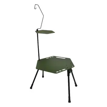 Складной стол для кемпинга Складной Стол для кемпинга Из алюминиевого сплава, многофункциональные принадлежности для уличного стола с держателем для света, Противоскользящие