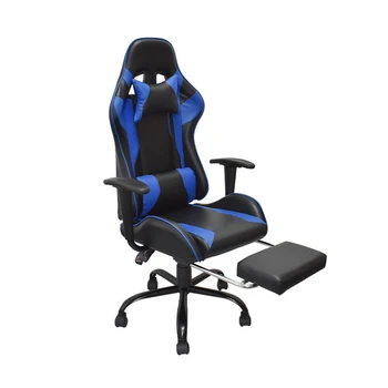 Современное игровое кресло с откидывающейся спинкой, высококачественное синее игровое кресло esport kursi с подставкой для ног