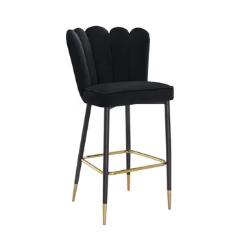 Современный простой высокий барный стул для дома, коммерческий легкий роскошный высокий барный стул с тканевой спинкой