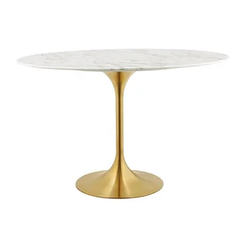 Современный стиль золотое основание из нержавеющей стали круглый журнальный столик из закаленного стекла чайный столик