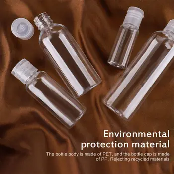 Сожмите прозрачную пластиковую бутылку из-под шампуня многоразового использования, пустой контейнер, бутылку из-под лосьона.