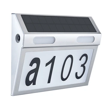 Солнечная подсветка номера дома, номера дверей, светодиодные фонари на открытом воздухе из водонепроницаемого материала IP65 С 3 режимами освещения