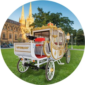 Специальный транспорт Королевская карета, запряженная лошадьми Toursim Horse Wagon Четырехколесная свадебная коляска для лошадей