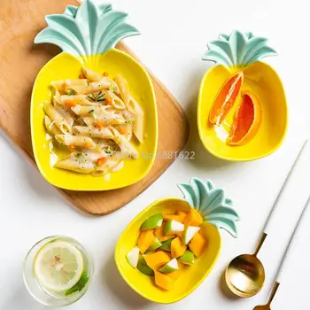 Тарелки для фруктовых закусок и ананасов бытовая посуда детская посуда десертные миски Посуда для кухни