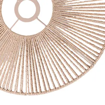 Тканый бумажный веревочный абажур неправильной формы в виде шляпы Деревенский потолочный абажур для