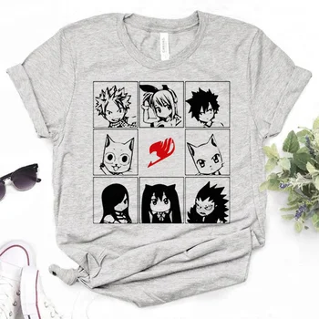 Топ Fairy Tail, женские дизайнерские забавные футболки, женская забавная японская одежда в стиле харадзюку