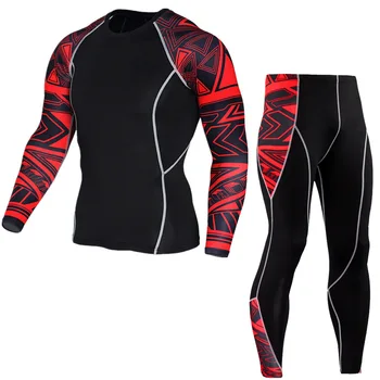 Тренировочный комплект Bjj Rash Guard, компрессионная рубашка, Брюки, топ с длинным рукавом, спортивный плотный базовый слой, быстросохнущий и отводящий влагу.