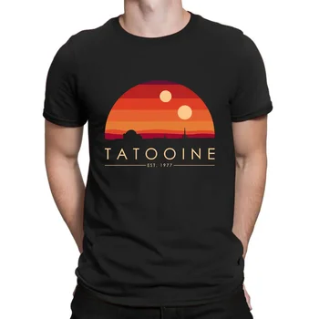 Удивительные футболки Мужская футболка Повседневная Негабаритная Essential Star Tatooine Винтажная Военная футболка Мужские футболки Графическая Уличная одежда S-3XL