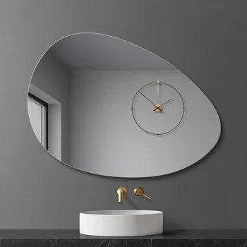 Умное зеркало для ванной комнаты со светодиодной подсветкой и сенсорным управлением, Настенное туалетное зеркало для макияжа, Зеркало для ванны в форме Эспехо, Led EB5BM