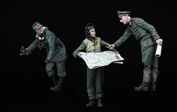 Фигурка из смолы 1/35 экипаж древнего офицера включает в себя модель из 3 человек в разобранном виде, неокрашенный набор для сборки фигур