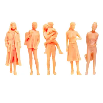 Фигурная модель сцены 1: 64 Реалистичная модель поезда Люди Крошечные люди для украшения песочного стола Миниатюрная сцена железнодорожной станции