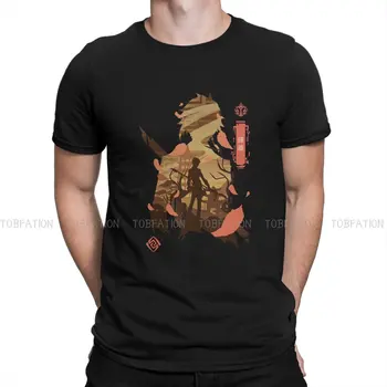 Футболка Genshin Impact Swordsman Zhong Li с графическим рисунком, мужские топы, винтажная летняя одежда в стиле Гранж, хлопковая футболка Harajuku