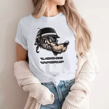 Футболка Lone Wolf для девочек, футболки для любителей мотоциклов, модная женская футболка, Мягкая летняя футболка оверсайз