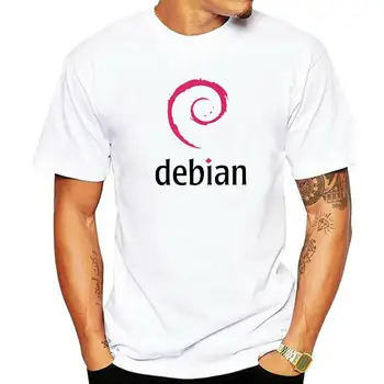 Футболки Debian Linux, мужские винтажные хлопчатобумажные футболки премиум-класса, футболки для фитнеса с круглым вырезом, уличная одежда для вечеринок