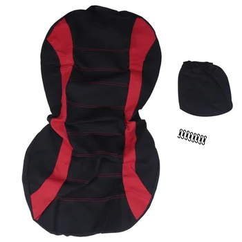 Чехлы для передних автомобильных сидений с подушкой безопасности, спортивные ковшеобразные чехлы для сидений, автомобильные чехлы для сидений (черный + красный)
