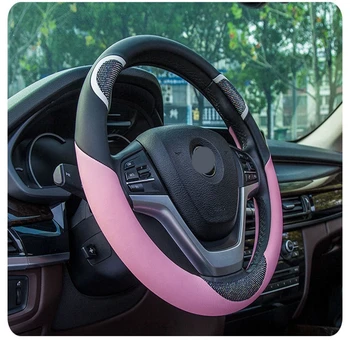 чехол на руль со стразами, розовые автомобильные аксессуары, милые чехлы на руль для женщин, 38 см, универсальные для Chevrolet captiva toyota
