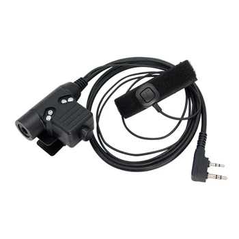 Штекер кабеля U94 PTT для наушников Kenwood TYT F8 BAOFENG 5R Radio Hunting, U94 Пальчиковый микрофон PTT