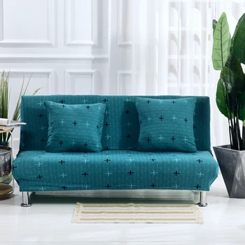 Эластичный чехол для дивана-кровати HOLAROOM, полностью сложенный чехол для дивана Без подлокотников, двойной эластичный декор для дивана, чехол для дивана с многоцветным принтом